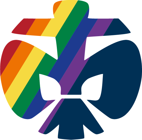 Regenbogen-Lilie der Deutsche Pfadfinder*innenschaft Sankt Georg (DPSG)